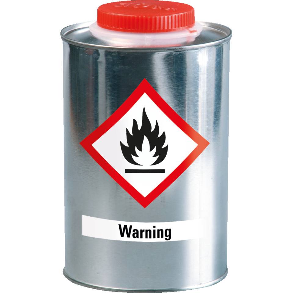 Signalwort Warning, Folie, selbstklebend, 26x10mm, 20/Bogen, GHS-Verordnung