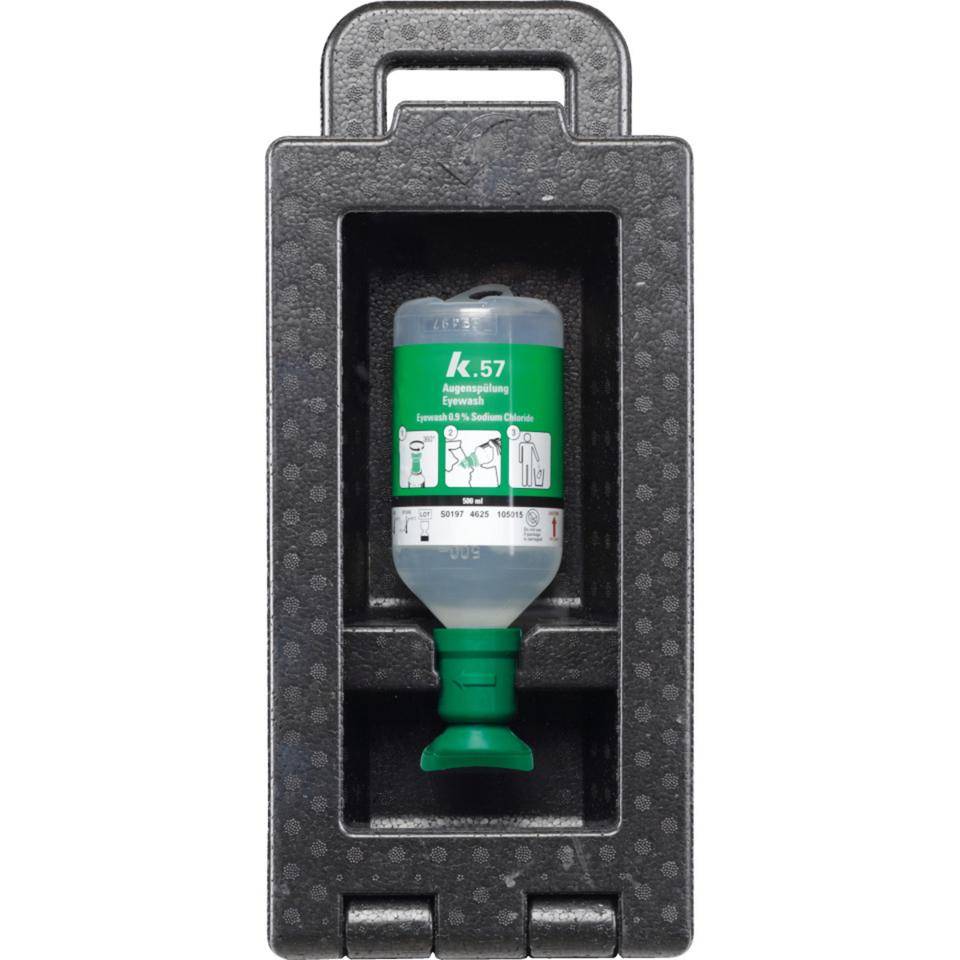 K.57 Set iBox 1 Wandbox Augenspülung, mit 1x500ml Augenspülung single, EPP