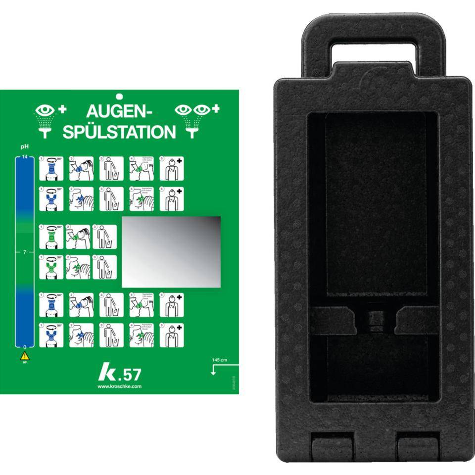 K.57 Vorteils-Set Wandbox Augenspülung iBox 1, Augenspülung Single, Schild, Anleitungstafel