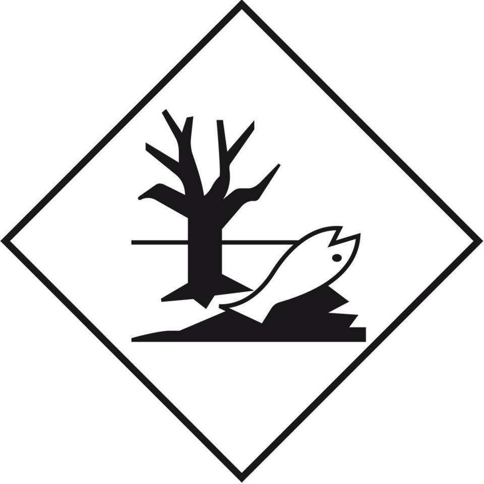 Gefahrgutzettel (Placards) umweltgefährdende Stoffe, Aluminium, 300x300mm, IMDG-Code, ADR, IATA