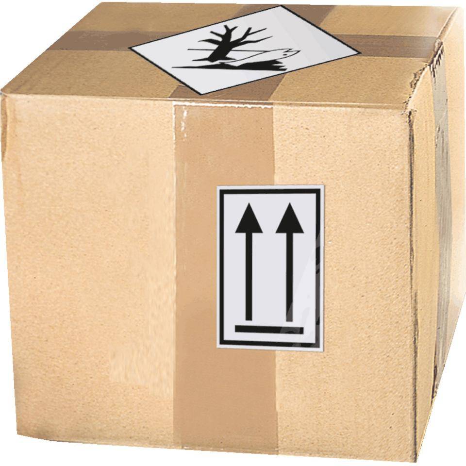 Verpackungskennzeichen Umweltgefährdende Stoffe, Cellulose-Folie, selbstklebend, 100x100mm