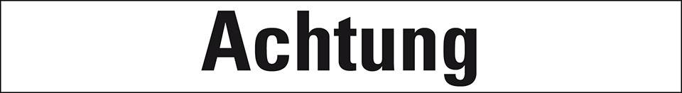 Signalwort Achtung, Folie, selbstklebend, 26x10mm, 20/Bogen, GHS-Verordnung