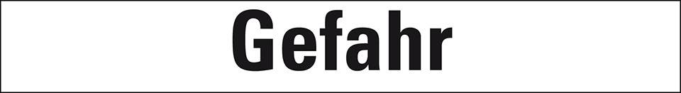 Signalwort Gefahr, Folie, selbstklebend, 26x10mm, 20/Bogen, GHS-Verordnung