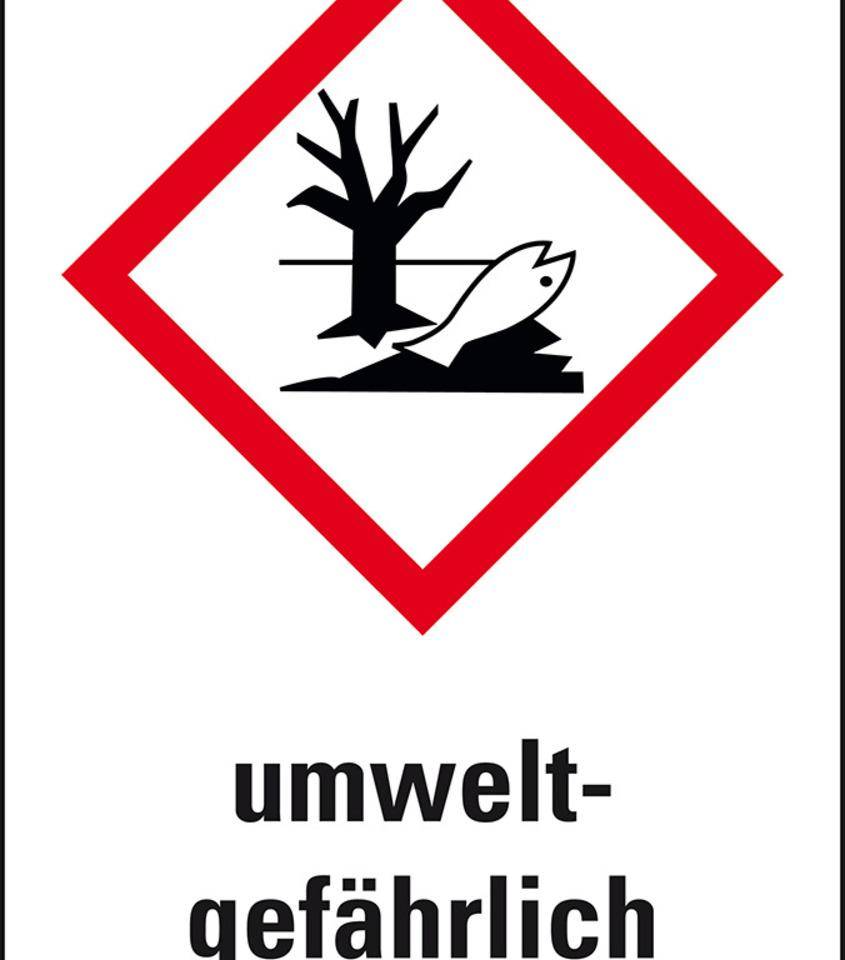 Gefahrensymbol Umwelt GHS 09, umweltgefährlich, Folie, 26x37mm, 12/Bogen, GHS-Verordnung