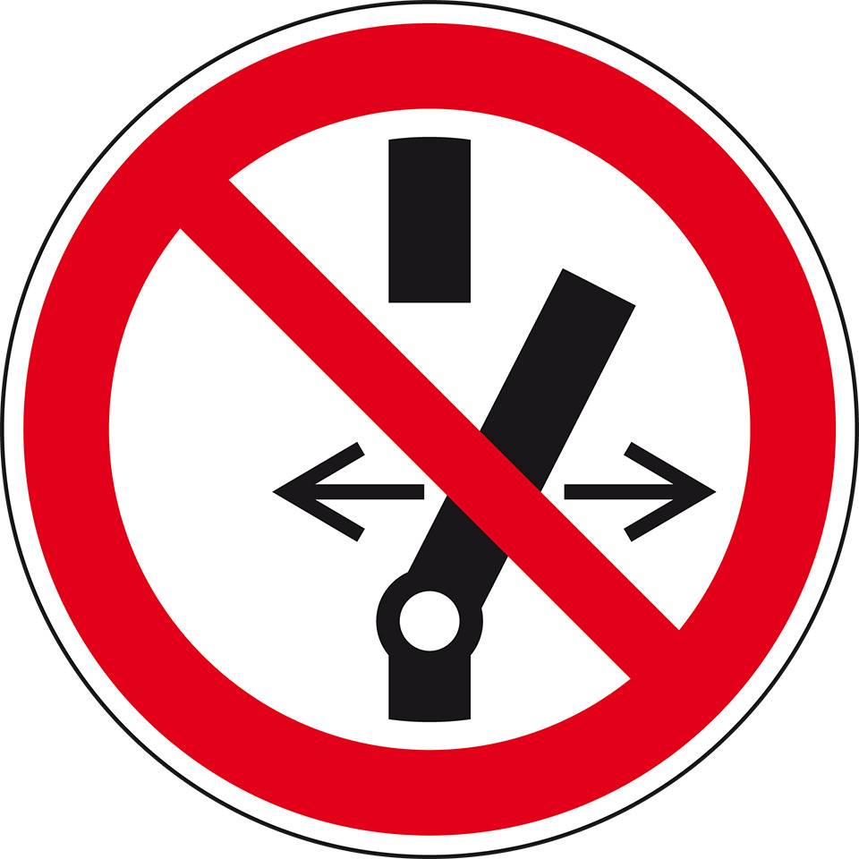Verbotsschild Schalten verboten, Magnetfolie, Ø100mm, ASR A1.3, DIN EN ISO 7010 P031