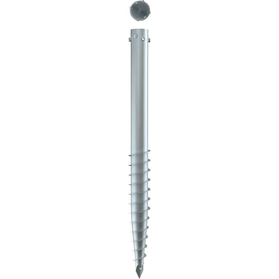 Schraubfundament KSF E 89, für Ø 60mm Pfosten, Stahl, 800mm lang