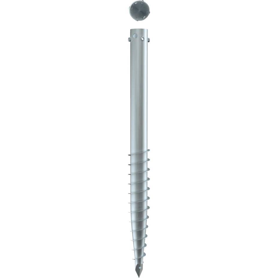 Schraubfundament KSF E 89, für Ø 60mm Pfosten, Stahl, 800mm lang
