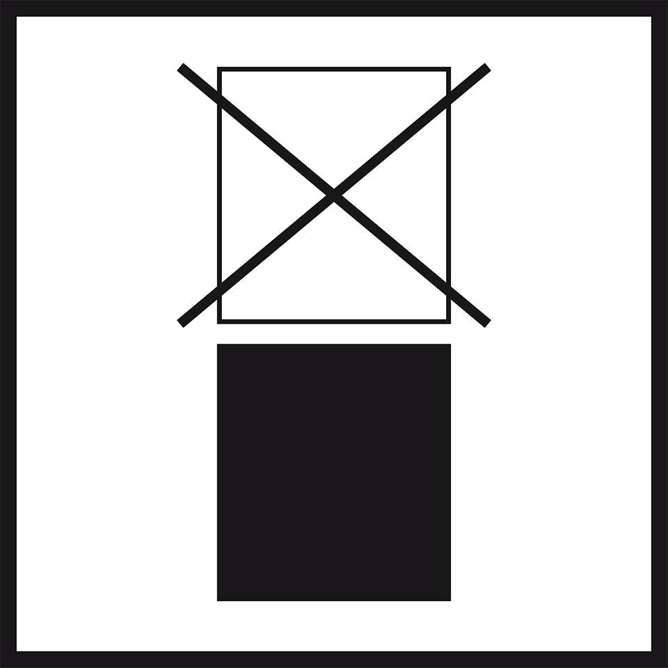 Verpackungskennzeichen Nicht stapeln, Folie, seewasserbeständig, 100x100mm, IMDG-Code, ADR