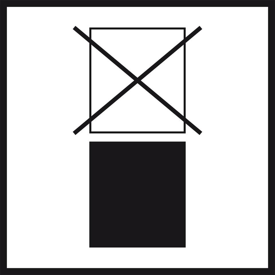 Verpackungskennzeichen Nicht stapeln,Folie,seewasserbeständig,100x100mm,500/Rolle