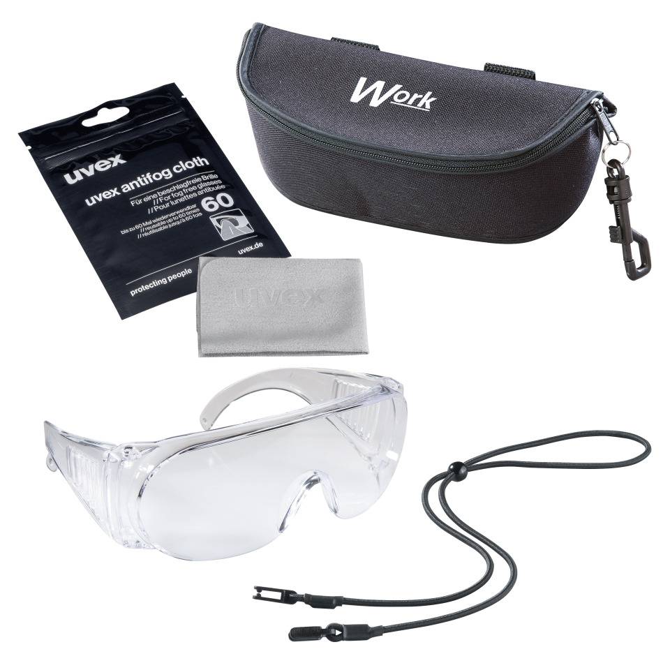 XXL Vorteils-Set Augenschutz, Schutzbrille, Multifunktions-Band, Anti-Fog Cloth