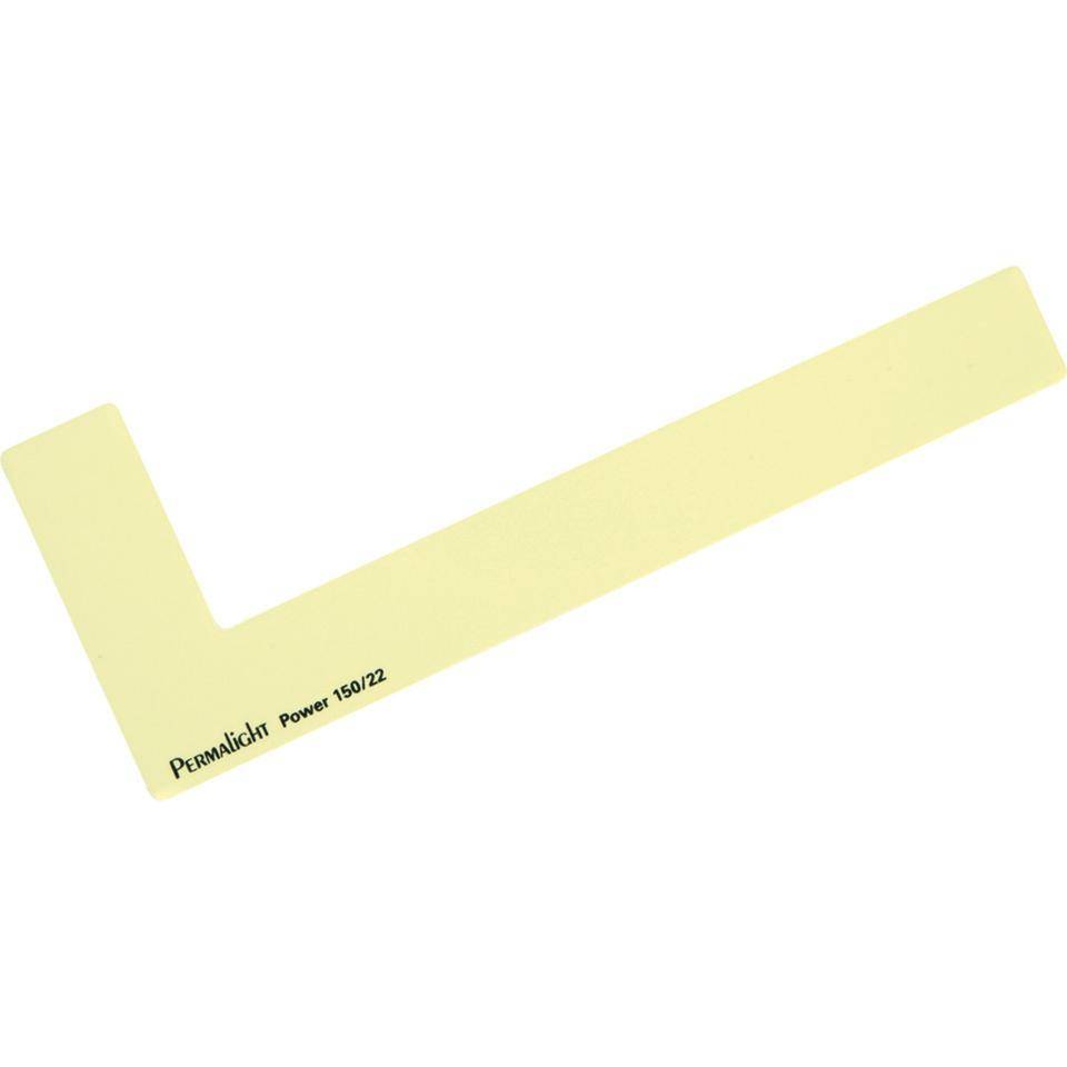 PERMALIGHT® power langnachleuchtend L-Treppenmarker, rechts, Aluminium, selbstklebend, 76x203x25mm, DIN 67510