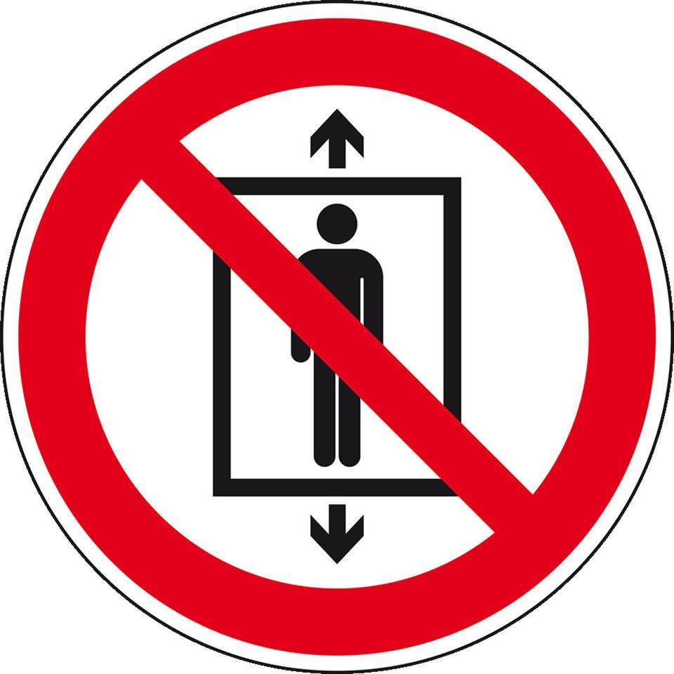Verbotsschild Personenbeförderung verboten, Folie, selbstklebend, Ø 100mm, ASR A1.3, DIN EN ISO 7010 P027