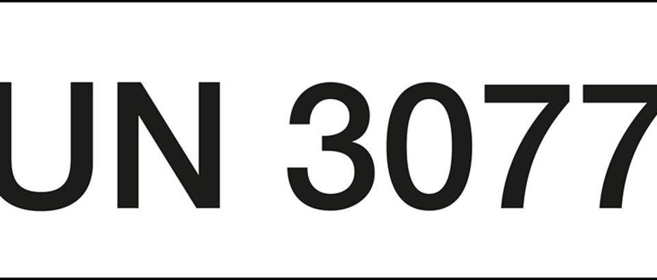 Gefahrgutaufkleber mit UN-Nummer 3077,Haftpapier,permanent,147x50mm,500/Rolle