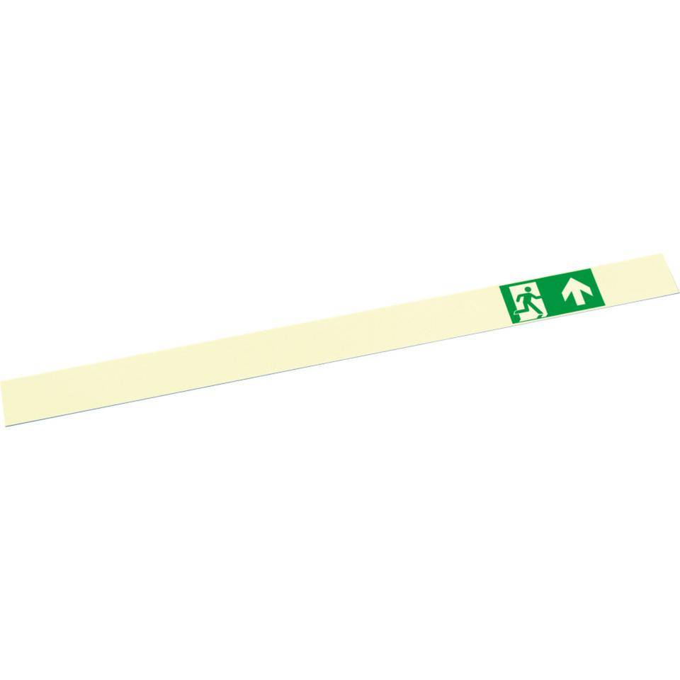 PERMALIGHT® power langnachleuchtend Rettungszeichen Notausgang, für Panikstangen links, 75x1000mm, ASR A1.3 ISO 7010 E001