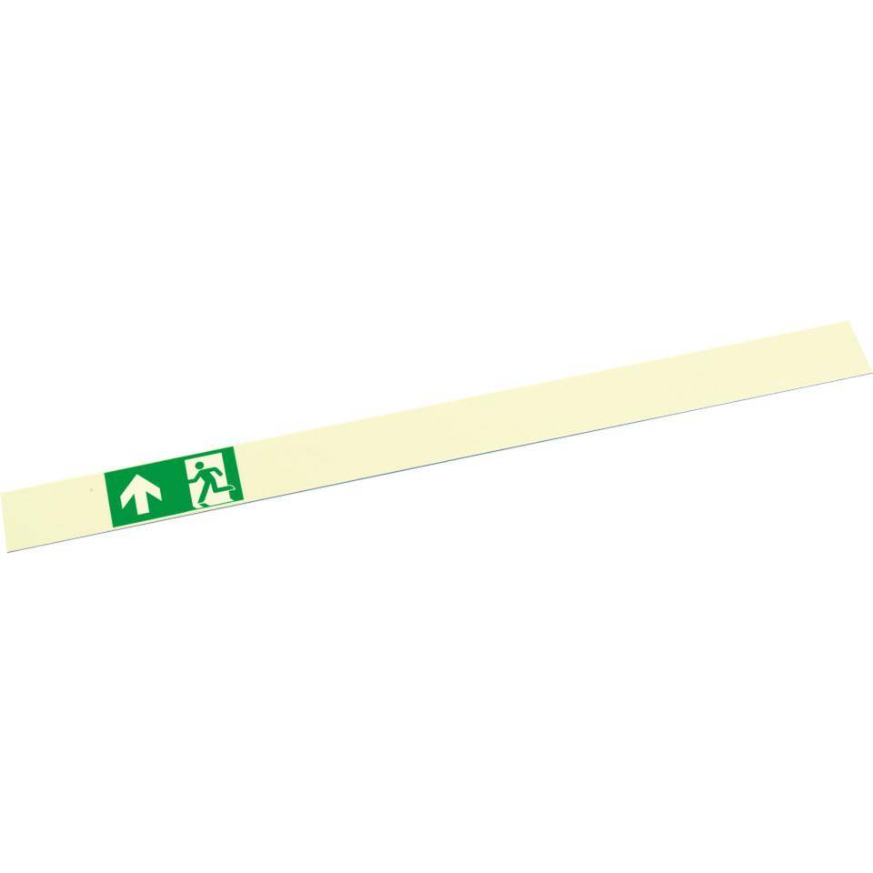 PERMALIGHT® power langnachleuchtend Rettungszeichen Notausgang, für Panikstangen rechts, 75x1000mm, ASR A1.3 ISO 7010 E001