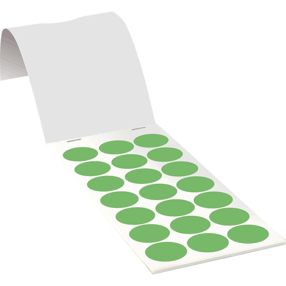 Markierungspunkt, blanko, grün, Haftpapier, ablösbar, Ø 25mm, 105/Heft