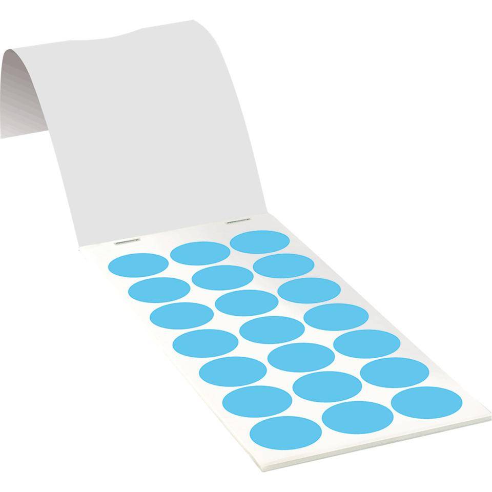 Markierungspunkt, blanko, blau, Haftpapier, ablösbar, Ø 25mm, 105/Heft