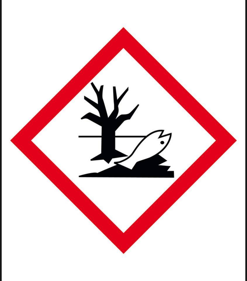 Gefahrensymbol Umwelt GHS 09, Folie, selbstklebend, 70x100mm, 6/Bogen, GHS-Verordnung