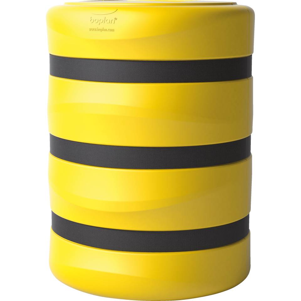 boplan® Pfeiler- und Säulenschutz Kolom Protector KP 400, gelb, Ausschnitt für Säulenmaß 400x400mm, Ø 830mm