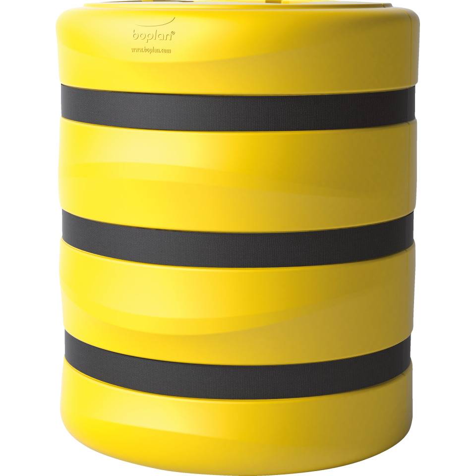 boplan® Pfeiler- und Säulenschutz Kolom Protector KP 500, gelb, Ausschnitt für Säulenmaß 500x500mm, Ø 930mm
