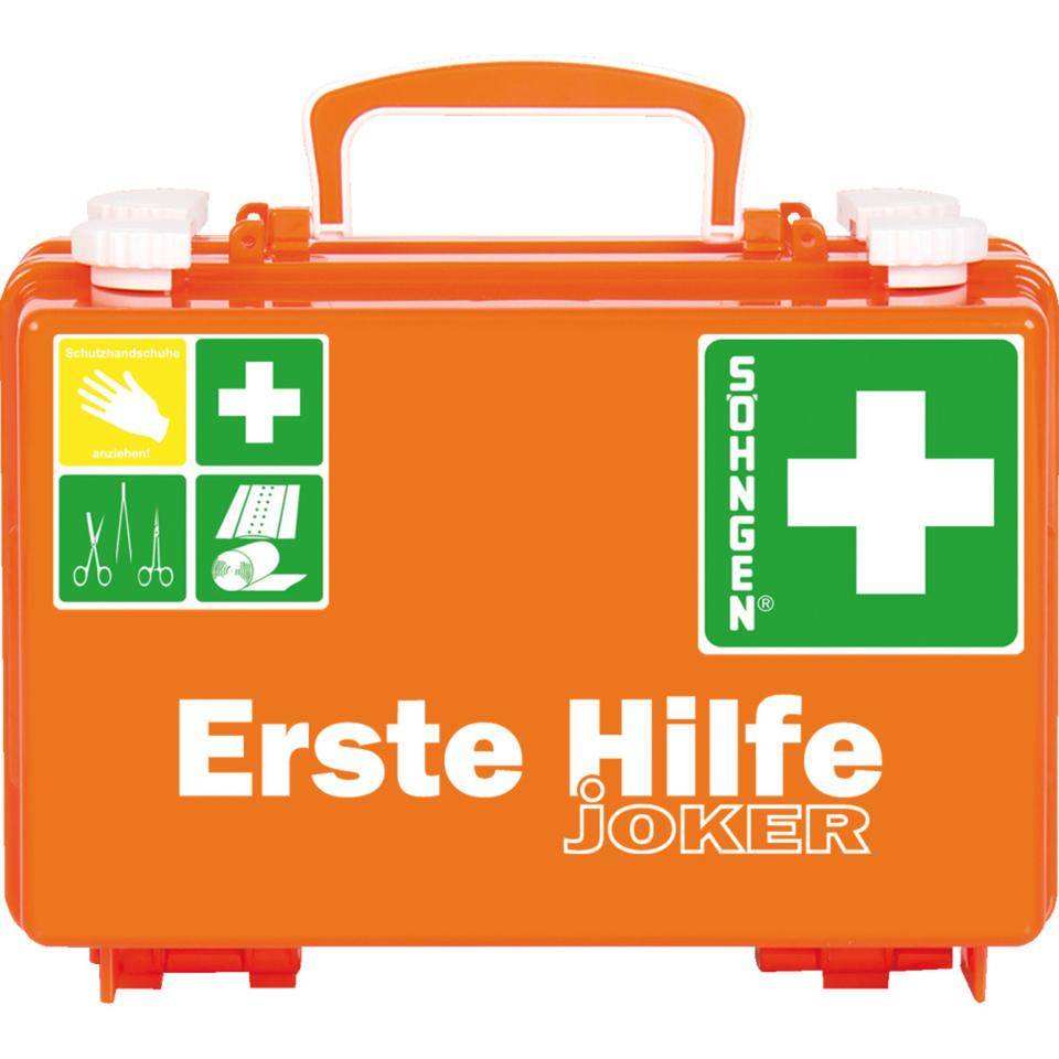 SÖHNGEN® Erste-Hilfe-Koffer Joker Lebensmittelbr., ASR A4.3 (DIN 13157), orange