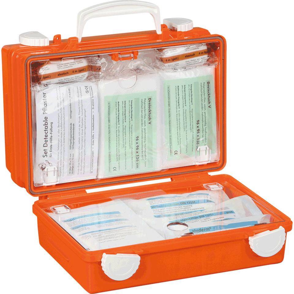 SÖHNGEN® Erste-Hilfe-Koffer Joker Lebensmittelbr., ASR A4.3 (DIN 13157), orange
