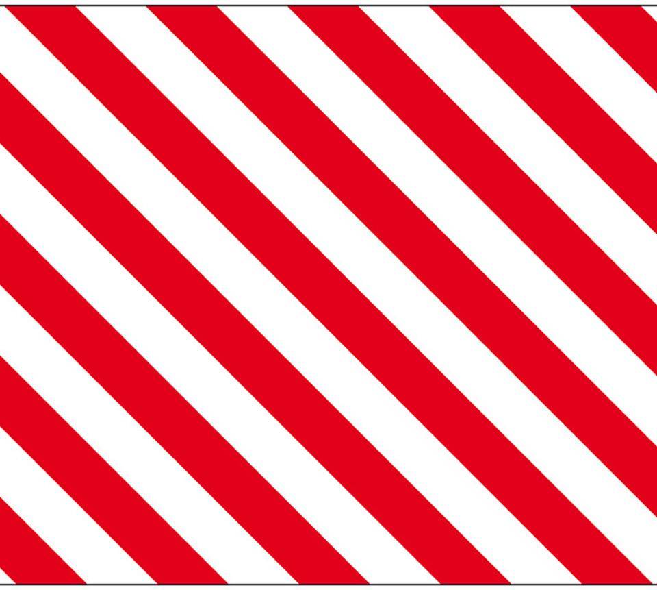 Ersatzfolie für Stahl-Schutzbügel, rot/weiß, Folie, selbstklebend, 570x405mm