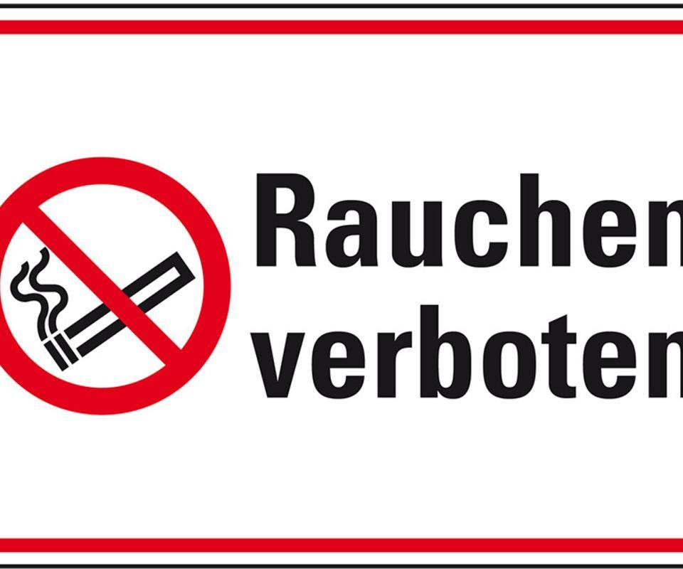 Verbots-Kombischild Rauchen verboten, Kunststoff, 200x300mm