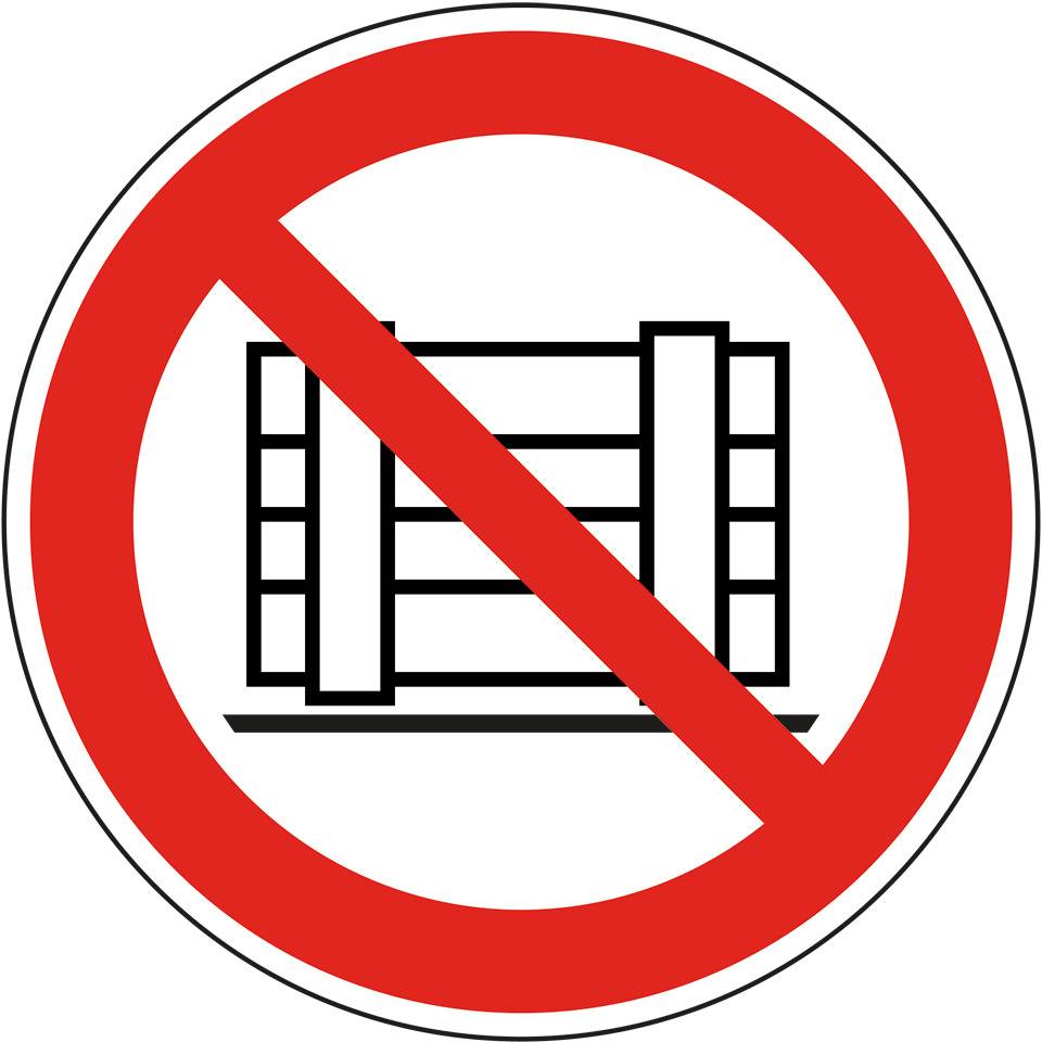 K.57 Bodenzeichen Nichts abstellen, R11, für unebene Böden, Ø 400mm