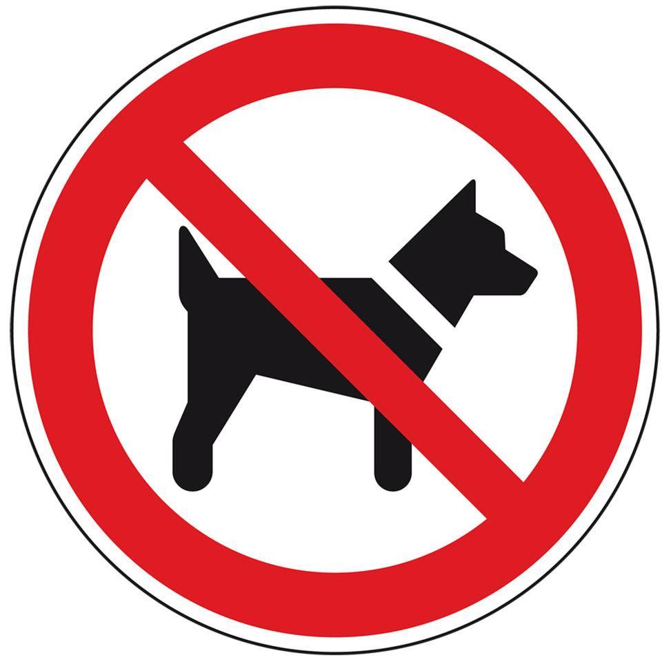 Verbotsschild Mitführen von Hunden verboten, Aluminium, Ø 200mm,ASR A1.3, DIN EN ISO 7010 P021