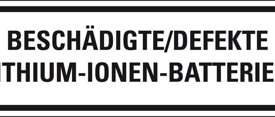 Verpackungszeichen Defekte Lithium Ion..., deutsch, Folie, seewasserbeständig, 500/Rolle, IMDG-Code, GGVSEB, ADR