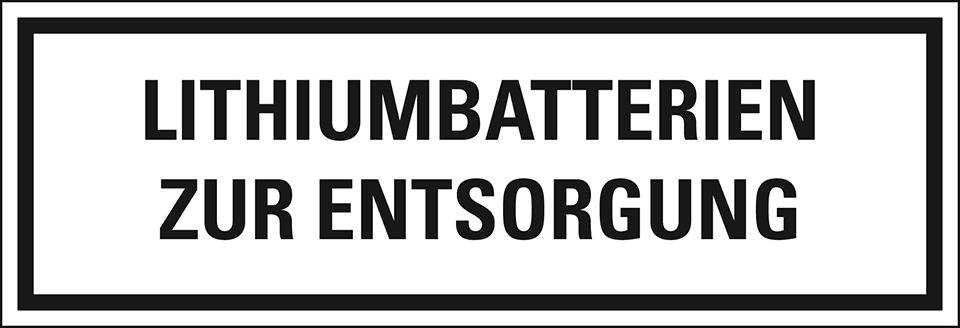 Verpackungszeichen Lithiumbatterien zur.., deutsch, Folie, seewasserbeständig, 500/Rolle, IMDG-Code, GGVSEB, ADR