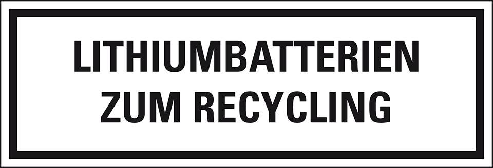 Verpackungszeichen Lithiumbatterien zum.., deutsch, Folie, seewasserbeständig, 500/Rolle, IMDG-Code, GGVSEB, ADR