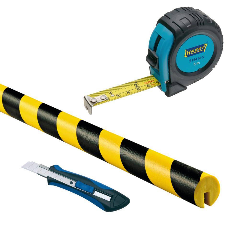 Vorteils-Set Flex Knuffi Kantenschutzprofil Typ B, Cutter, HAZET® Rollband-Maß