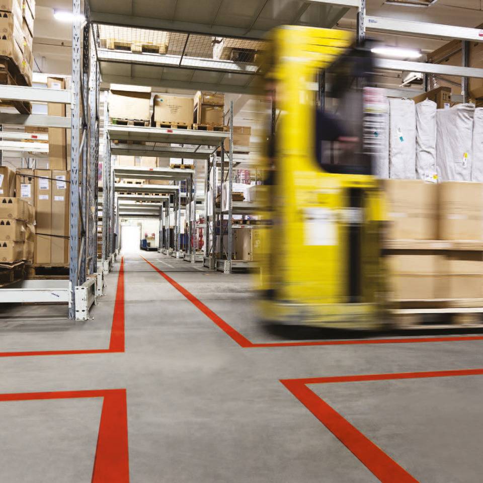 K.57 Bodenmarkierungsband, rot, PVC-Folie, 50mm, 33m/Rolle