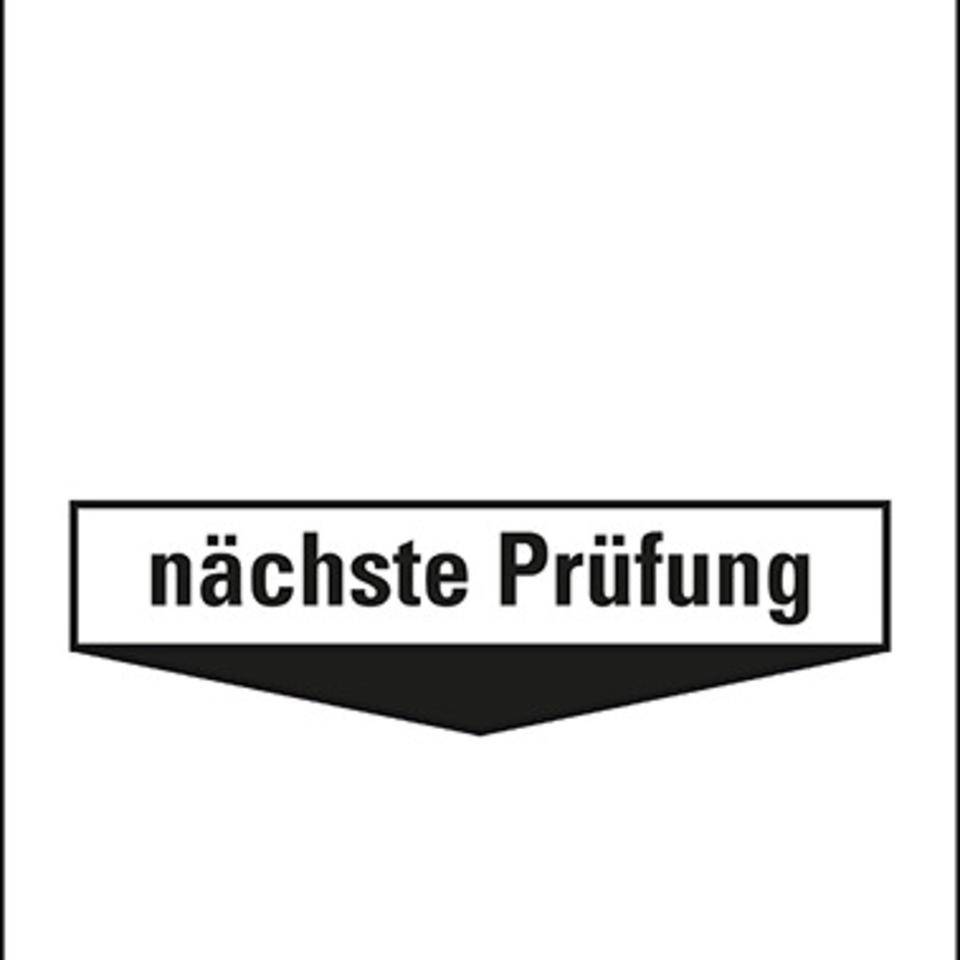 Grundetikett Aufzugsanlage geprüft gemäß BetrSichV, Folie, 40x100mm, 5/Bogen