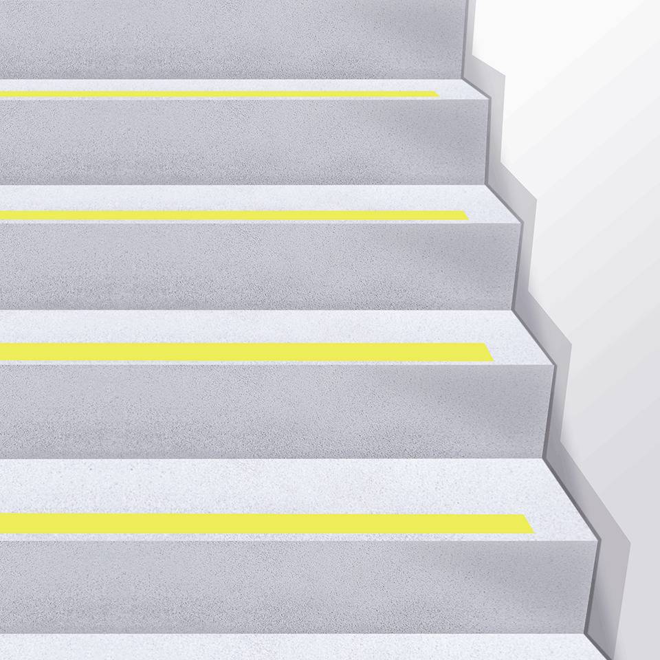 PERMALIGHT® power langnachleuchtend Antirutsch-Bodenband, R10, selbstklebend, 50mm, 16m/Rolle