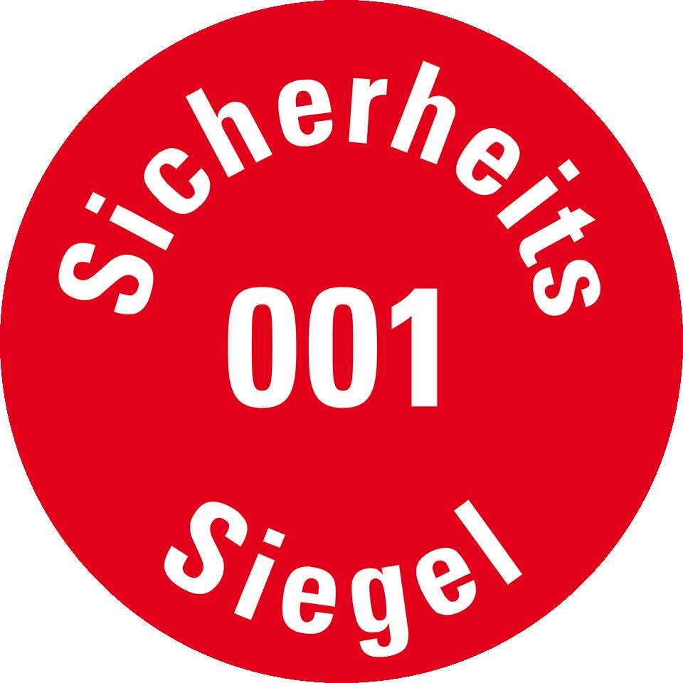 Sicherheitssiegel, nummeriert von 1 - 500, Haftpapier, permanent, Ø 25mm, 500/Rolle