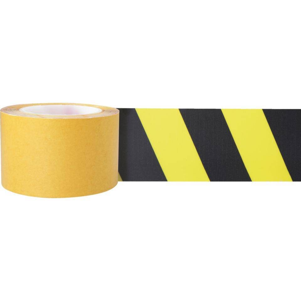 K.57 Bodenmarkierungsband, überfahrbar, gelb/schwarz, PVC, 75mm,10m/Rolle