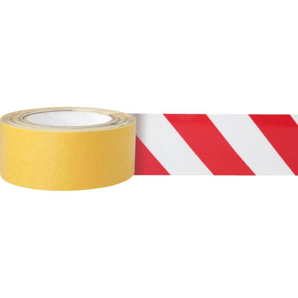 K.57 Bodenmarkierungsband, überfahrbar, rot/weiß, PVC, 50mm, 10m/Rolle