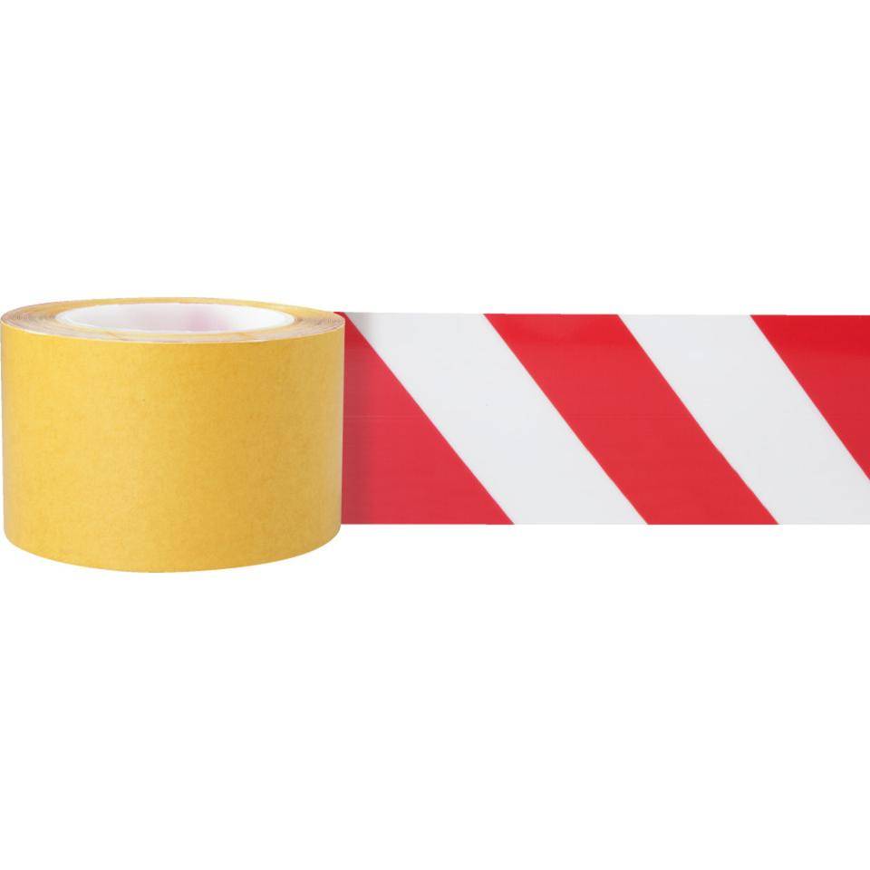 K.57 Bodenmarkierungsband, überfahrbar, rot/weiß, PVC, 75mm, 10m/Rolle