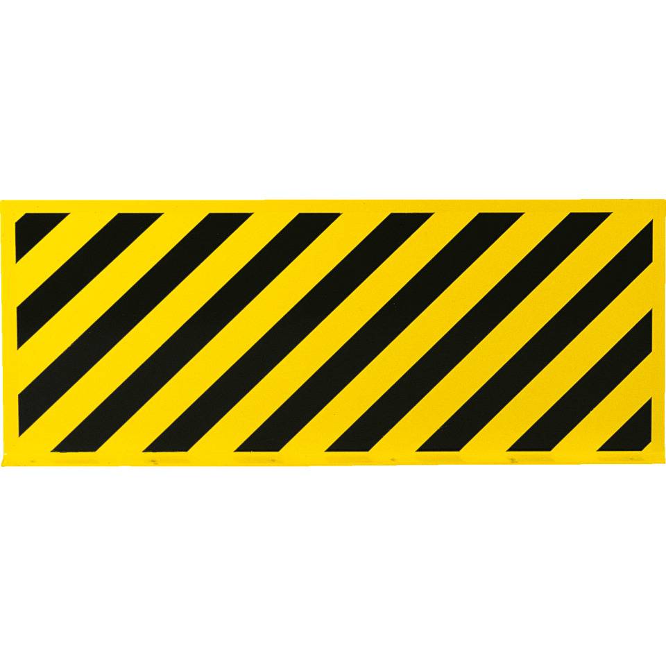 Ersatz-Folien für Eckschutz 90°, gelb/schwarz, Folie, selbstklebend, 70x980mm, 2/VE