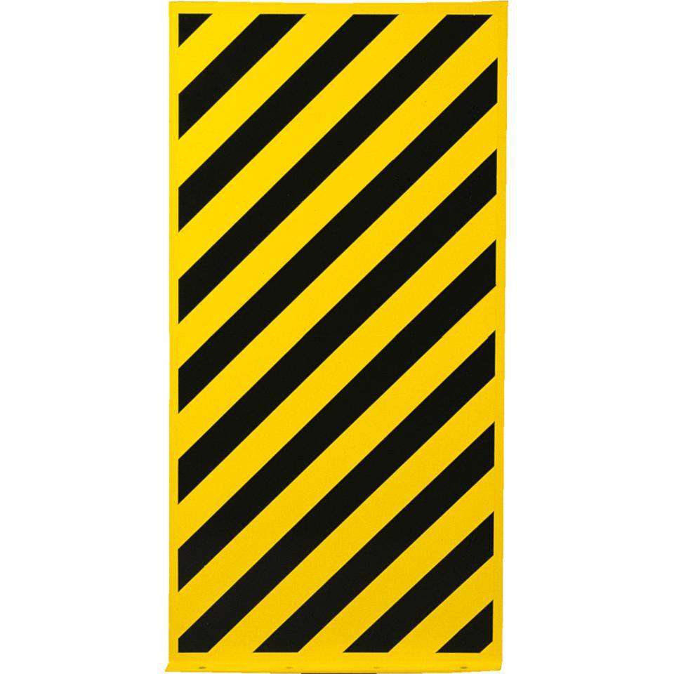 Zuschnitte für Flächenschutzprofile, gelb/schwarz, Folie, selbstklebend, 480x980mm
