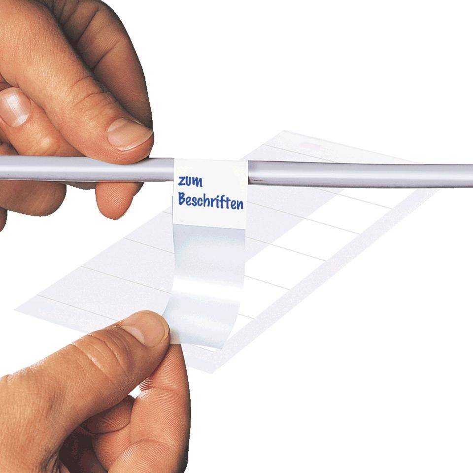 Grundplakette z.Kabelkennzeichnung, beschriftbar, Folie, selbstklebend, 40x110mm, 5/Bogen