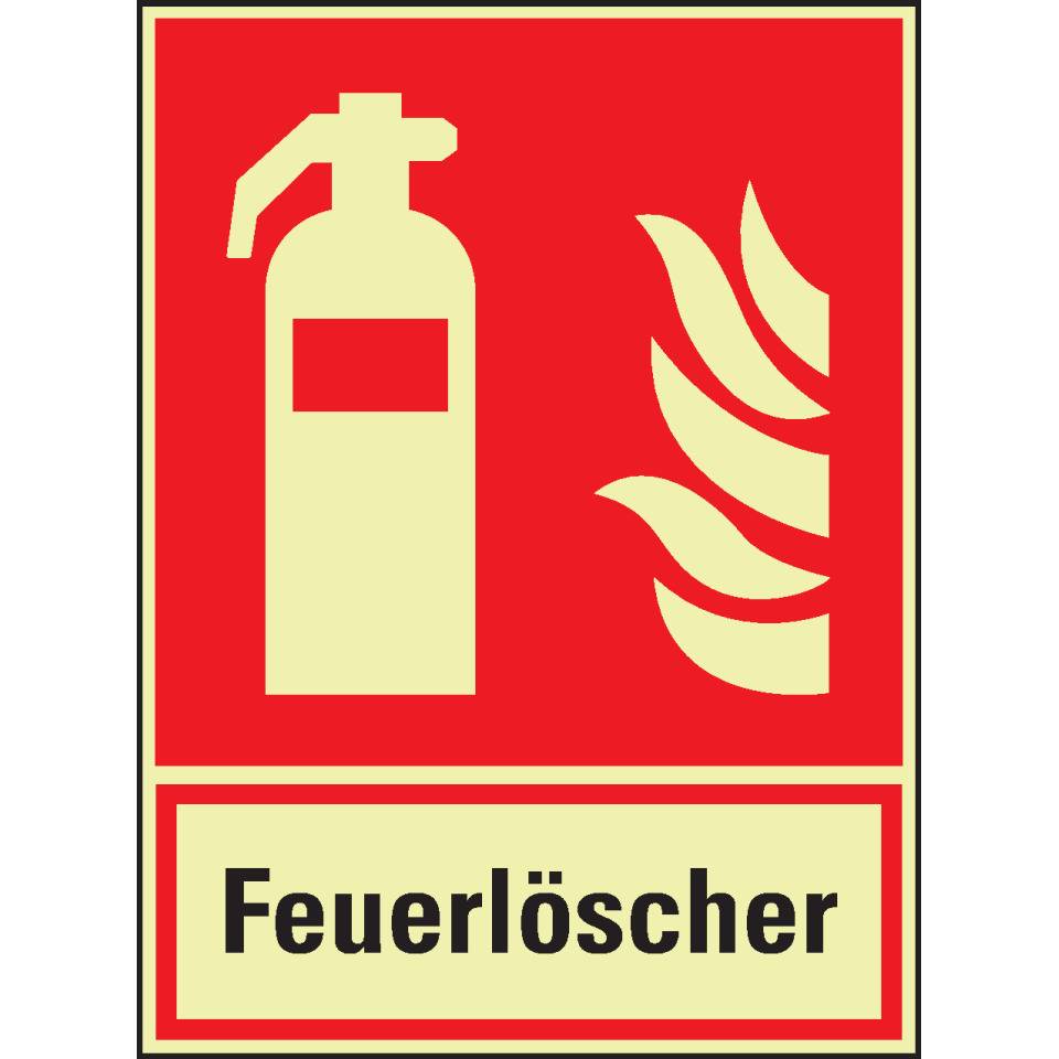 PERMALIGHT® power langnachleuchtend Brandschutz Kombischild Feuerlöscher, ASR/ISO, Kunststoff, 200x270mm