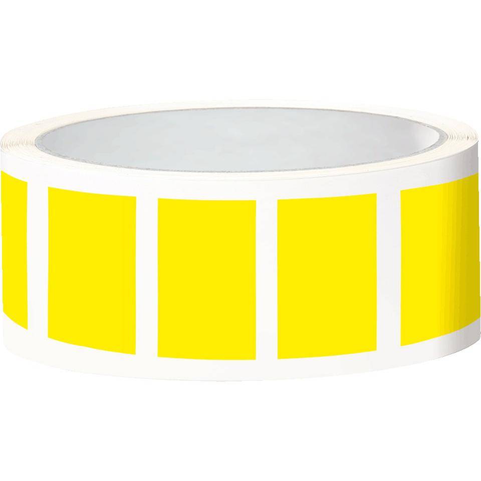 Etikett, eckig, beschriftbar, gelb, Folie, selbstklebend, 50x25mm, 100/Rolle