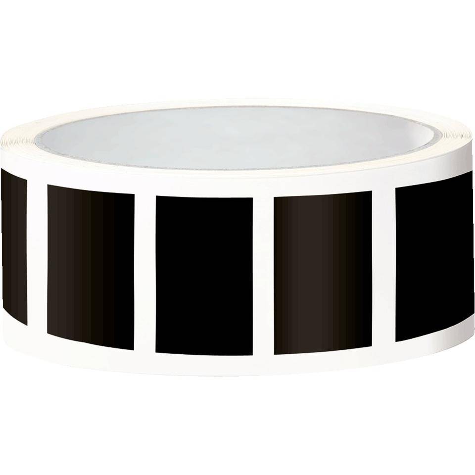 Etikett, eckig, beschriftbar, schwarz, Folie, selbstklebend, 50x25mm, 100/Rolle