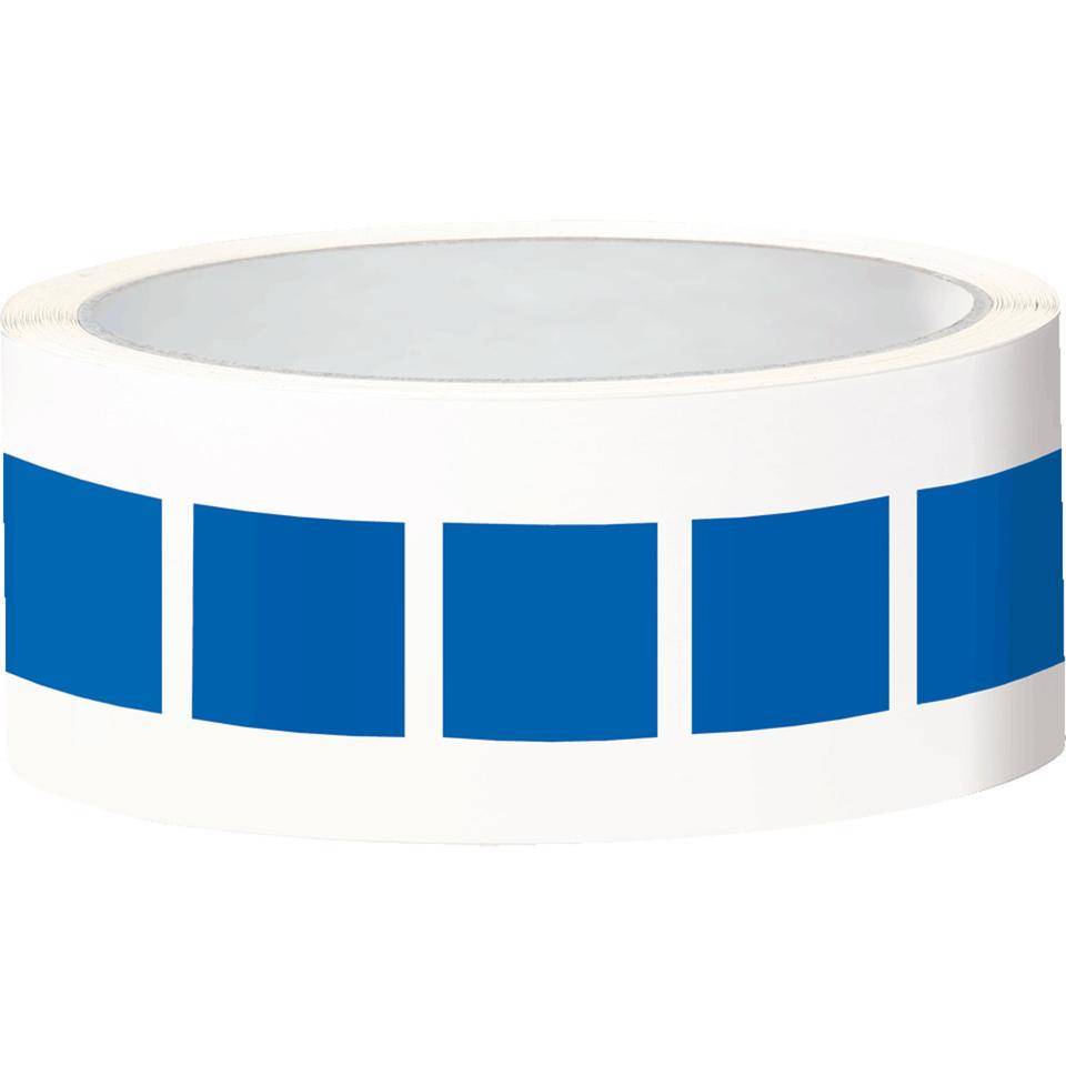 Etikett, eckig, beschriftbar, blau, Folie, selbstklebend, 25x25mm, 100/Rolle