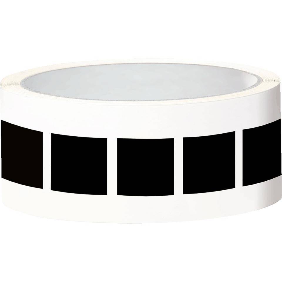 Etikett, eckig, beschriftbar, schwarz, Folie, selbstklebend, 25x25mm, 100/Rolle