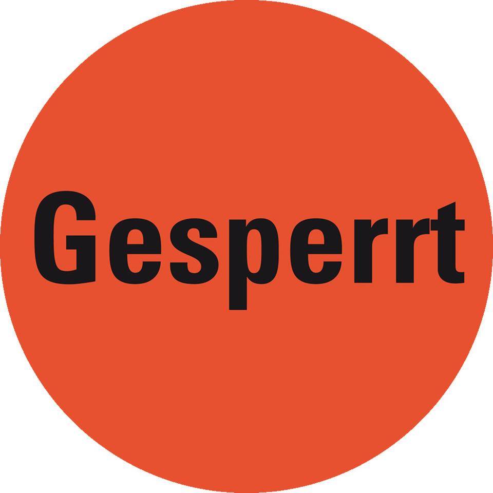 Markierungspunkte Gesperrt, hellrot, Haftpapier, ablösbar, Ø 25mm, 500/Rolle